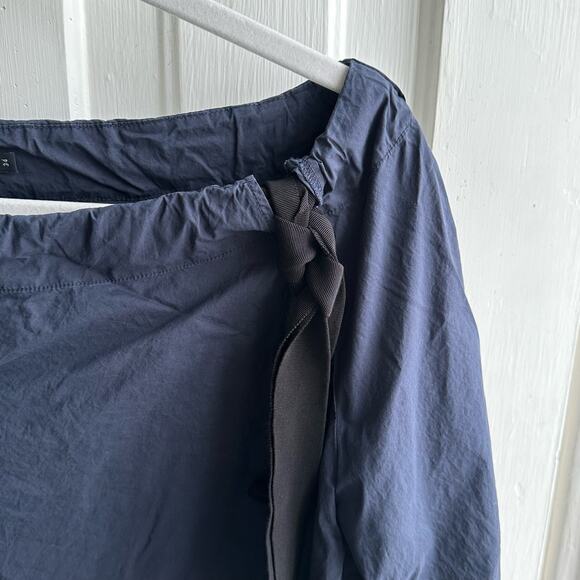 COS Long Sleeve Tie Shoulder Blouse Navy Blue - Picture 3 of 7